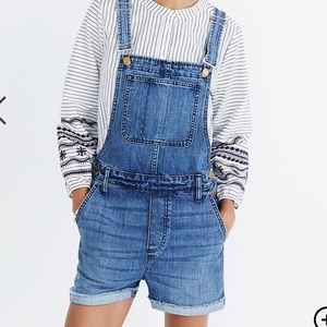 New Madewell Adirondack Short Overalls in Dawkins